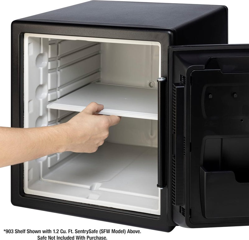 SentrySafe Shelf Insert for SFW082 and SFW123 Fireproof and Waterproof Safes, White Adjustable Safe Shelf Accessory for 0.8 and 1.2 Cubic Feet Safes, 903 - Image 4